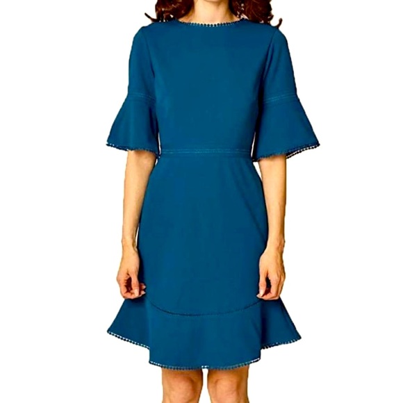 Betsey Johnson Dresses & Skirts - Betsey Johnson Bell Sleeve Dress, Teal color